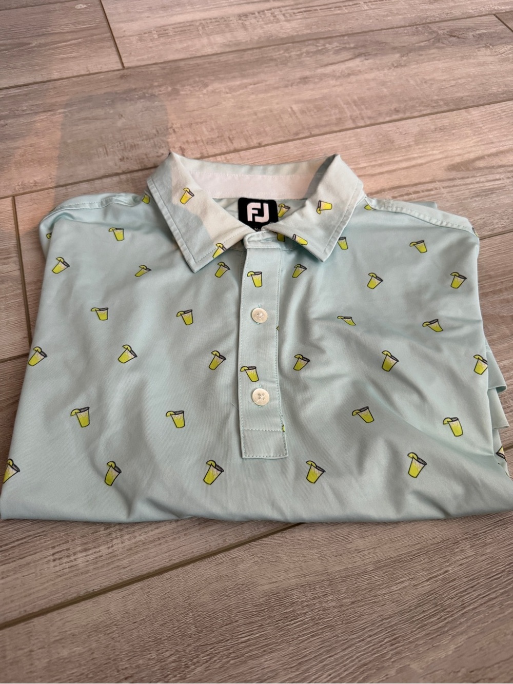 FootJoy Men’s Vodka Lemonade Light Blue Printed Polo Shirt